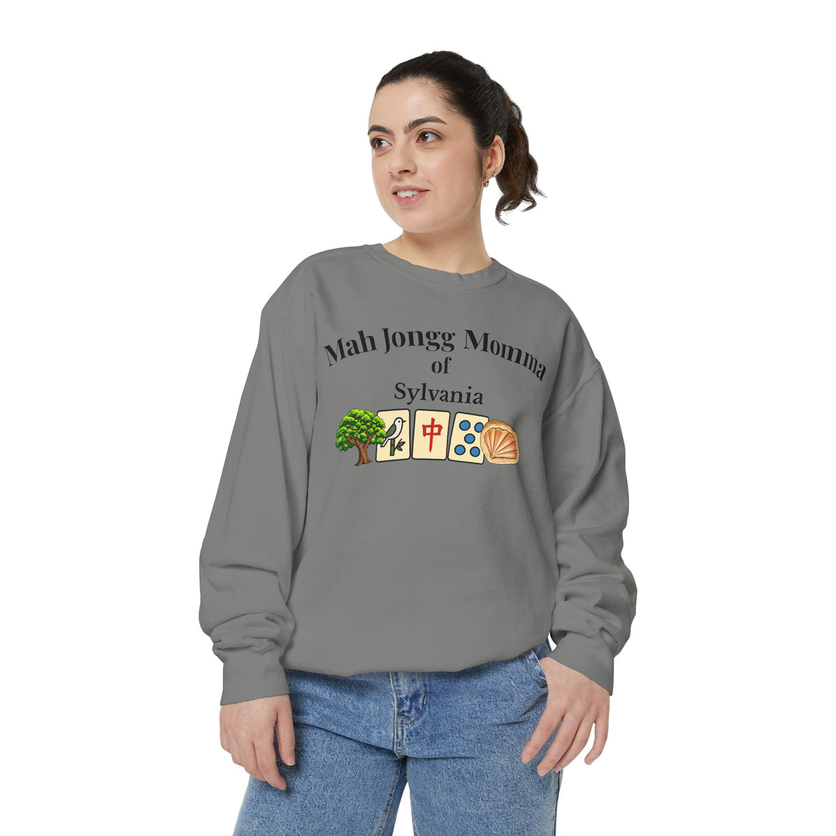 Mah Jongg Momma of Sylvania Crewneck Sweatshirt - Mahjong Tournament Sweatshirt
