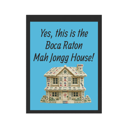 Mah Jongg :"Yes, This Is the Boca Raton Mah Jongg House!" Blue Mah Jongg Flag