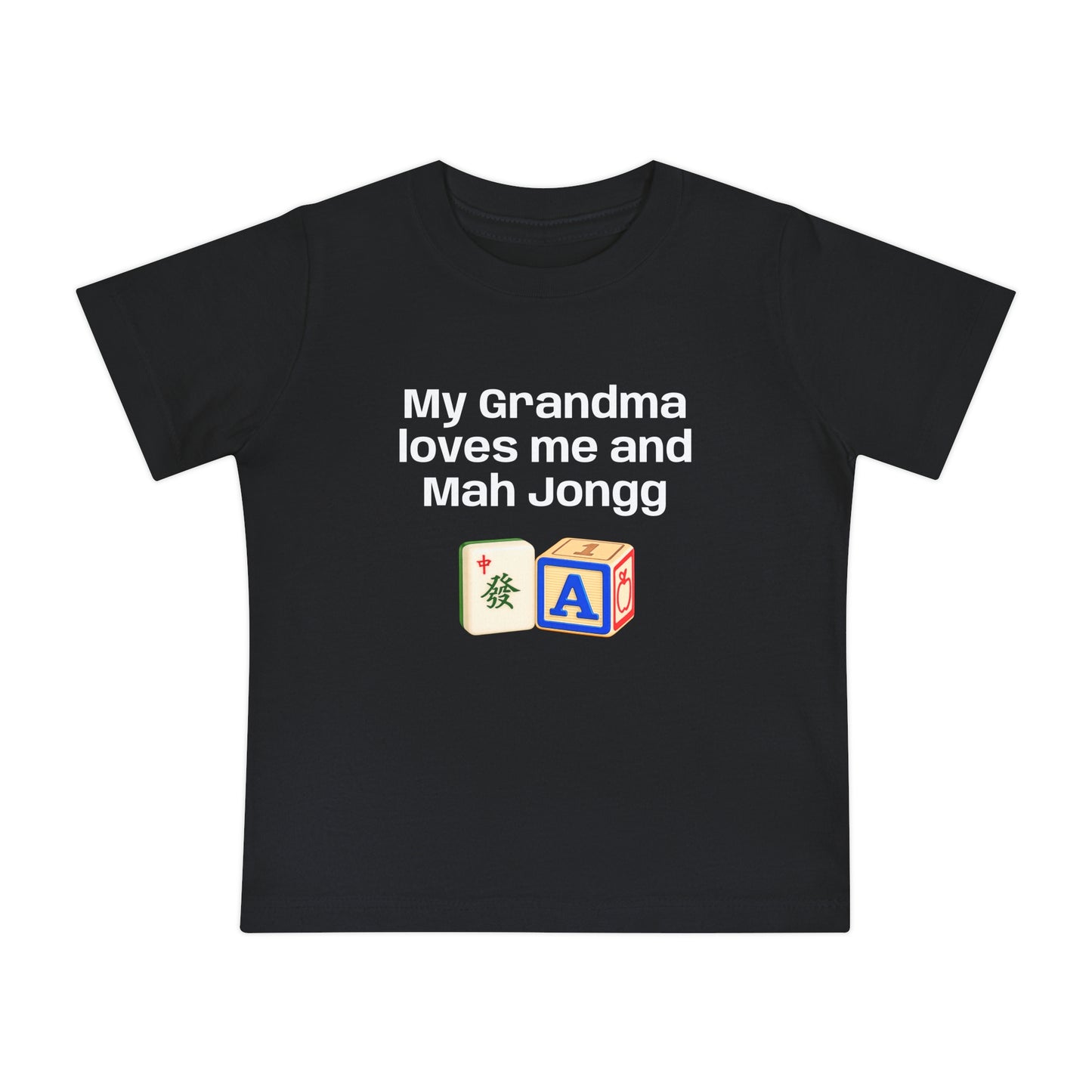 My Grandma Loves Me and Mah Jongg T-Shirt - Cute Mahjong Infant Tee