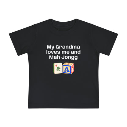 My Grandma Loves Me and Mah Jongg T-Shirt - Cute Mahjong Infant Tee