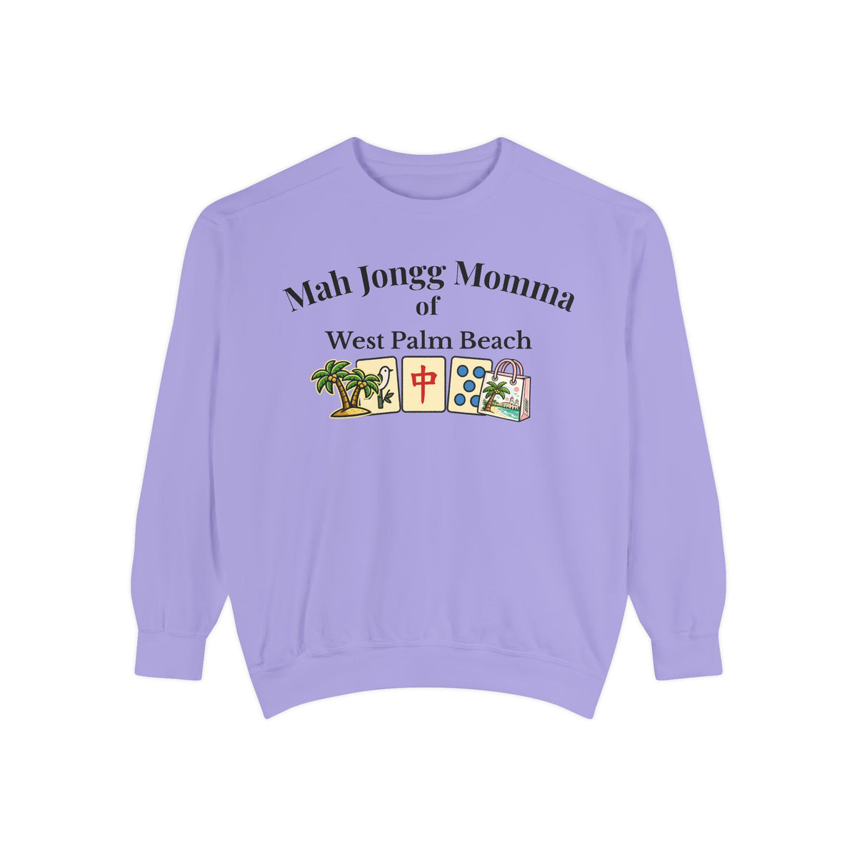 Mah Jongg Momma of West Palm Beach Crewneck Sweatshirt - Mahjong Tournament Sweatshirt