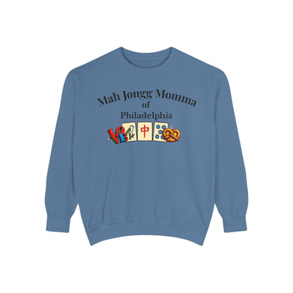 Mah Jongg Momma of Philadelphia Crewneck Sweatshirt - Mahjong Tournament Sweatshirt