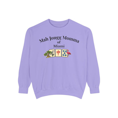 Mah Jongg Momma of Miami Crewneck Sweatshirt - Mahjong Tournament Sweatshirt