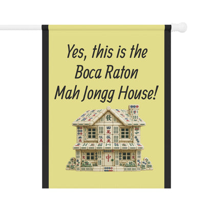 Mah Jongg:"Yes, This Is the Boca Raton Mah Jongg House!" Yellow Mah Jongg Flag