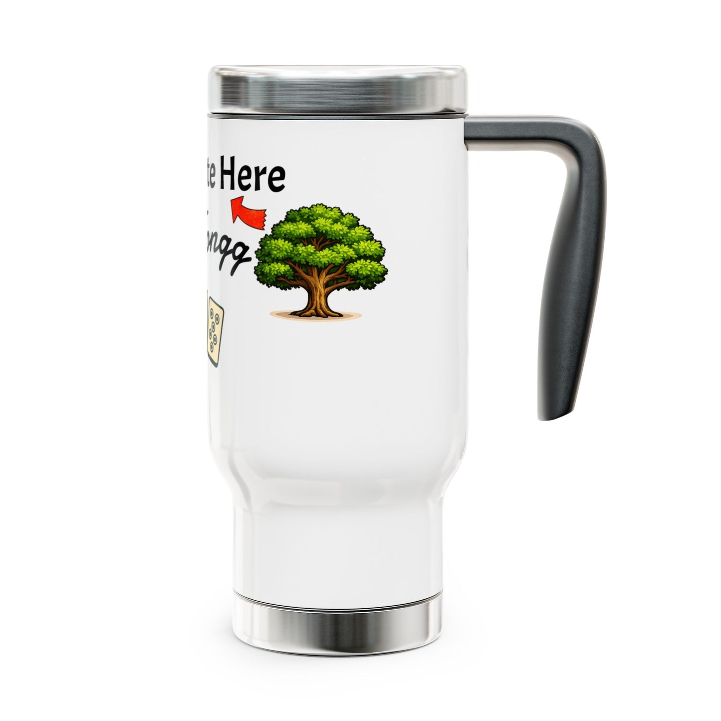 City Mah Jongg travel mug | 14oz stainless steel travel mug with handle