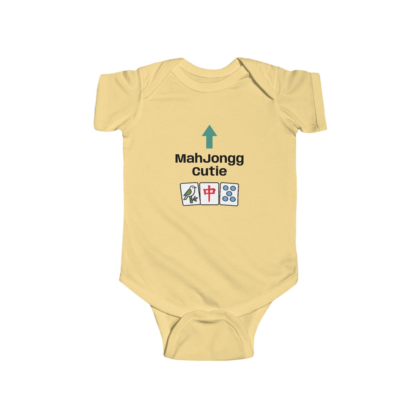 Mah Jongg Cutie Arrow Infant Bodysuit | Mahjong tiles baby onesie