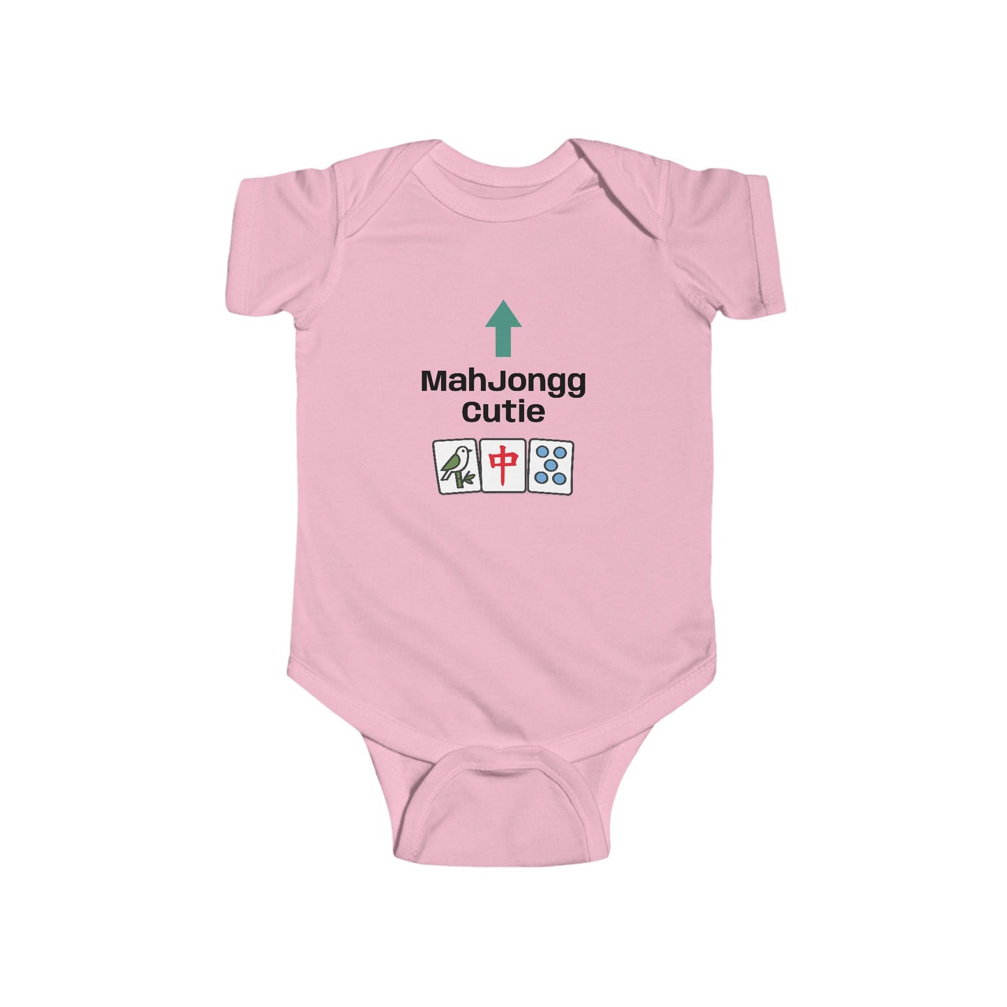 Mah Jongg Cutie Arrow Infant Bodysuit | Mahjong tiles baby onesie