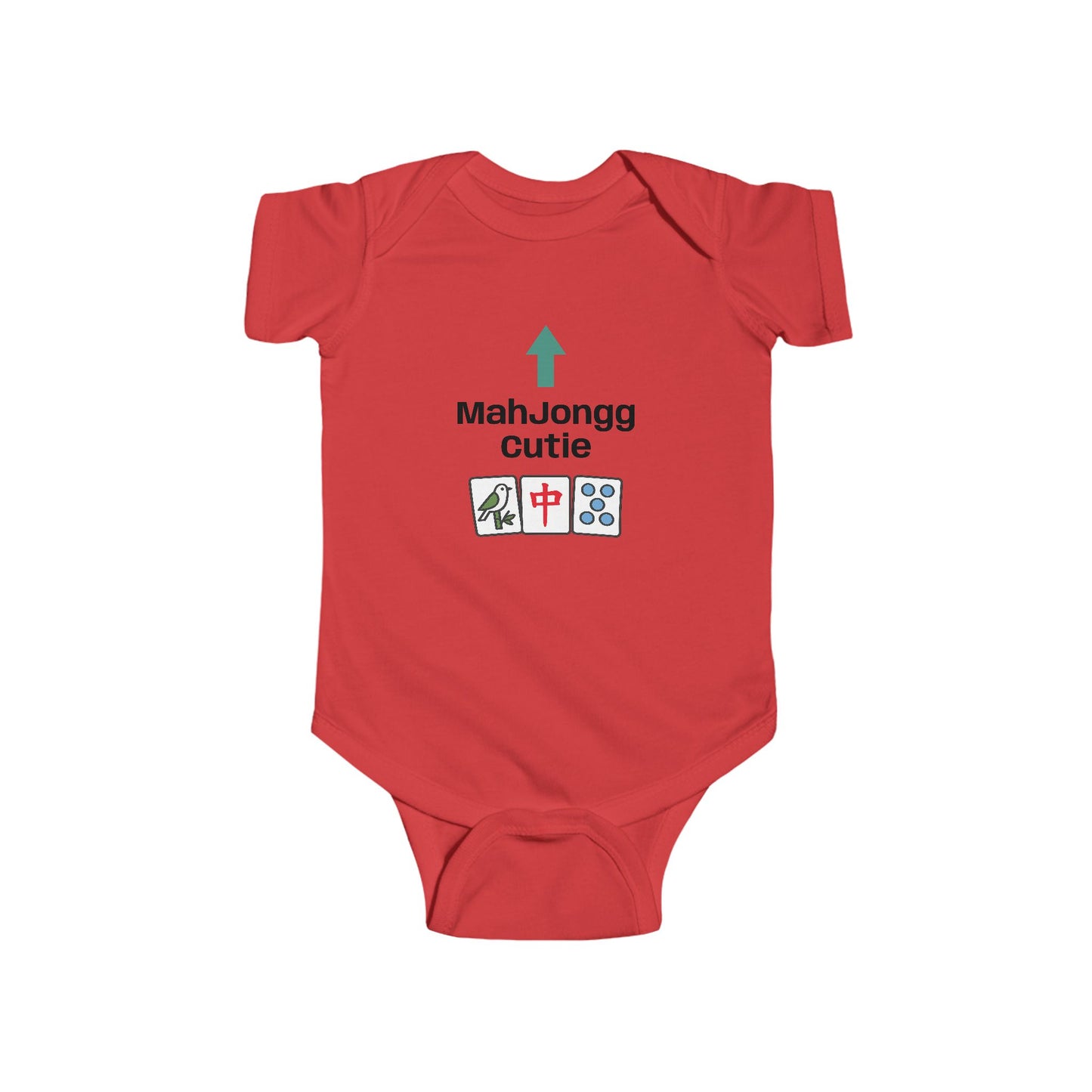 Mah Jongg Cutie Arrow Infant Bodysuit | Mahjong tiles baby onesie