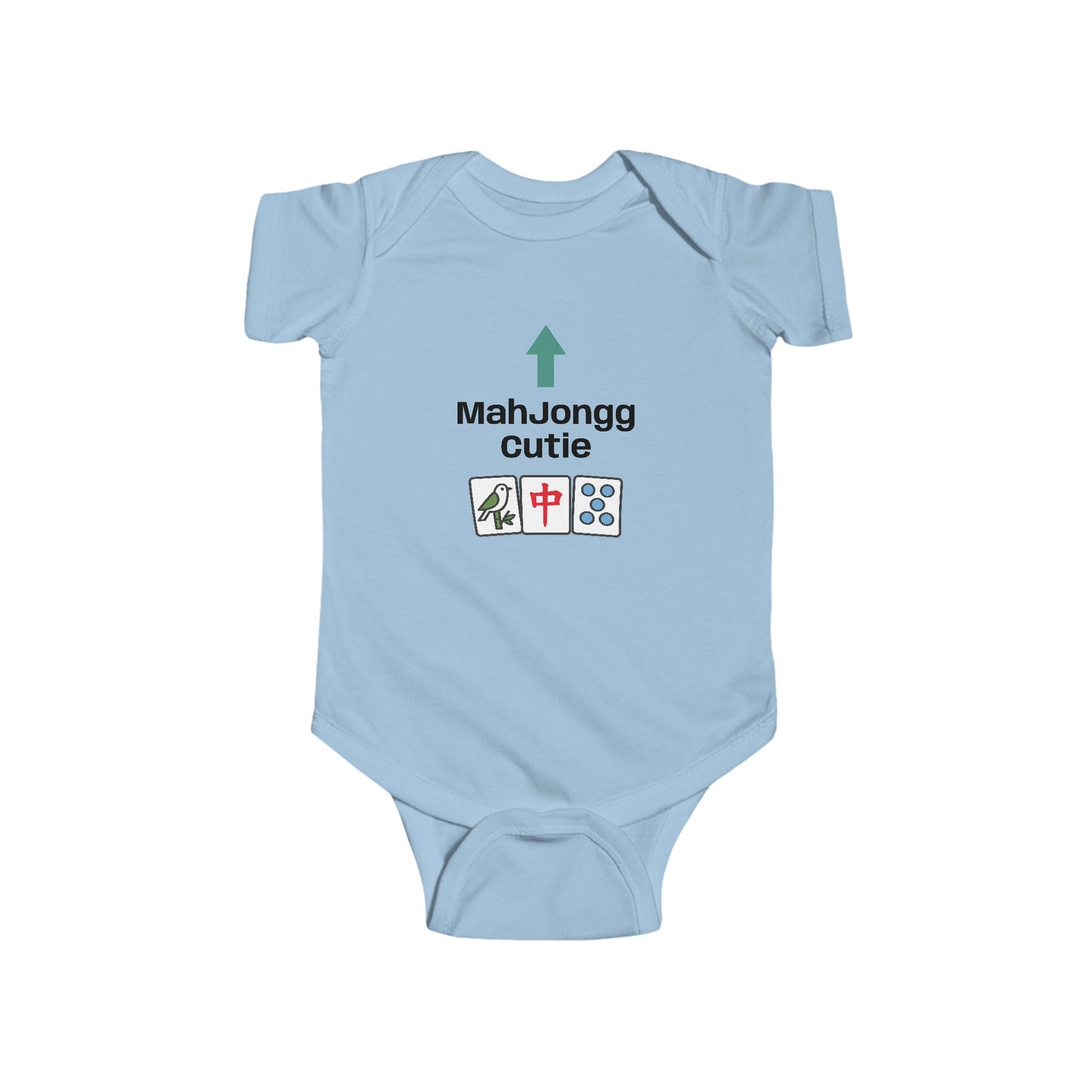 Mah Jongg Cutie Arrow Infant Bodysuit | Mahjong tiles baby onesie