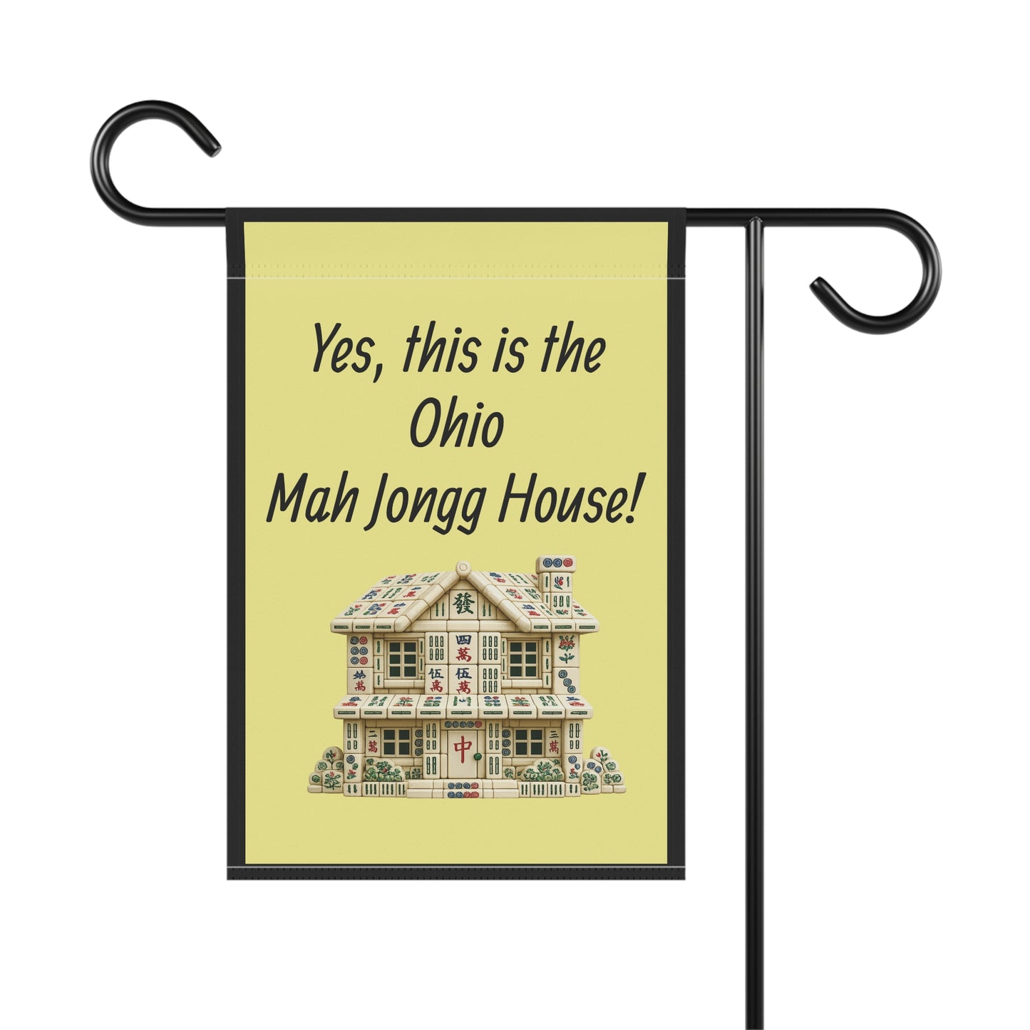 Mah Jongg:"Yes, This Is the Ohio Mah Jongg House!" Yellow Mah Jongg Flag