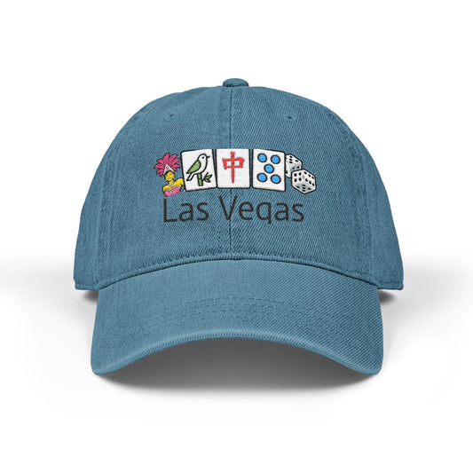 Mah Jongg Las Vegas Embroidered  Jean Hat - For MahJong Players