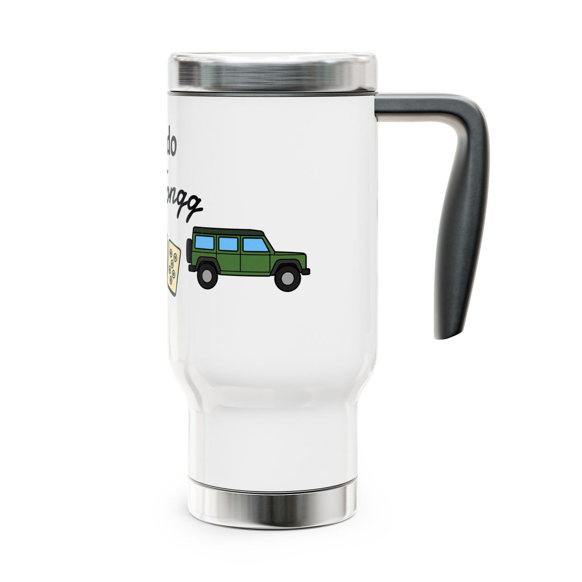 Toledo Mah Jongg travel mug | 14oz stainless steel travel mug with handle