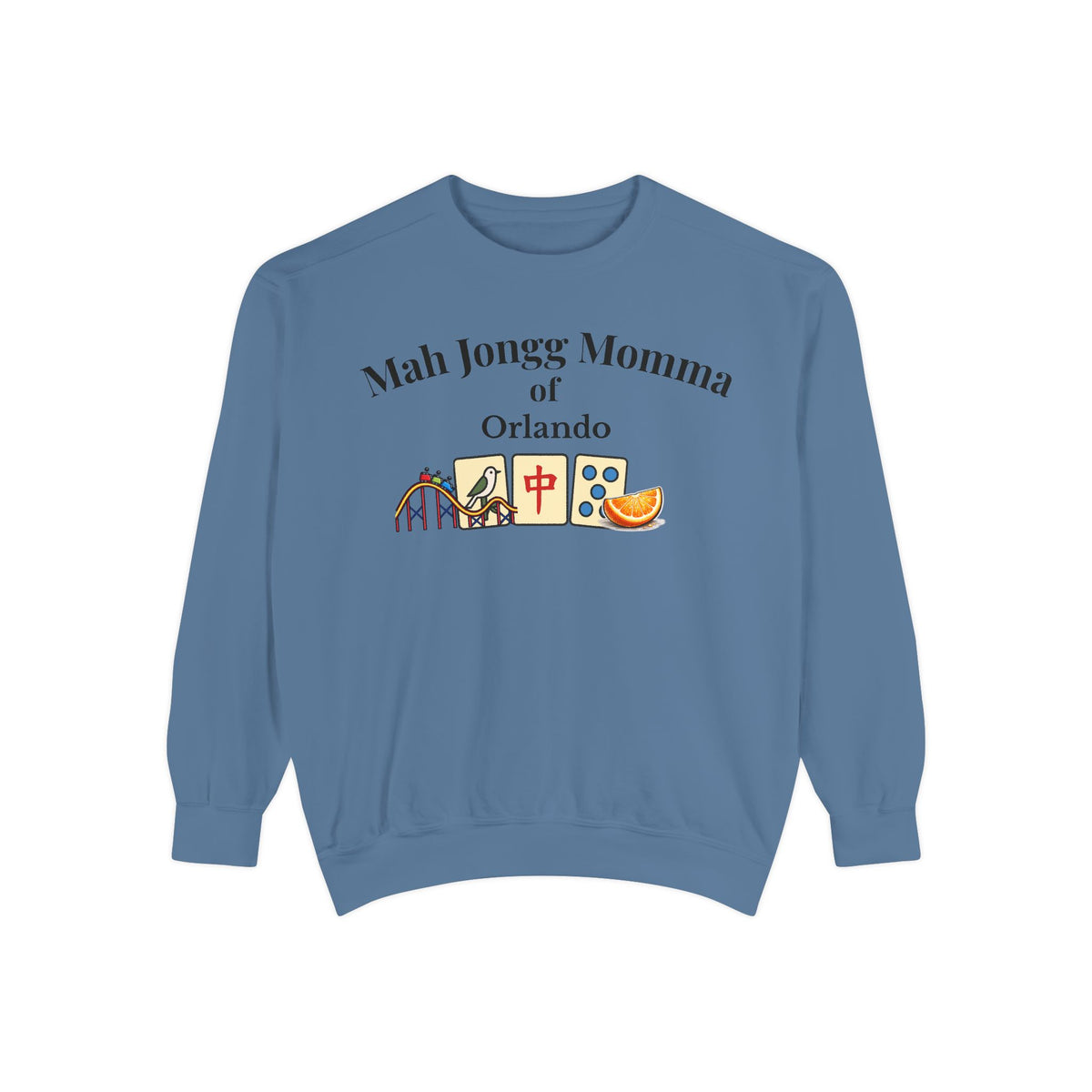 Mah Jongg Momma of Orlando Crewneck Sweatshirt - Mahjong Tournament Sweatshirt