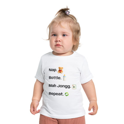 Nap Bottle Mah Jongg Repeat T-Shirt - Cute Mahjong Infant Tee