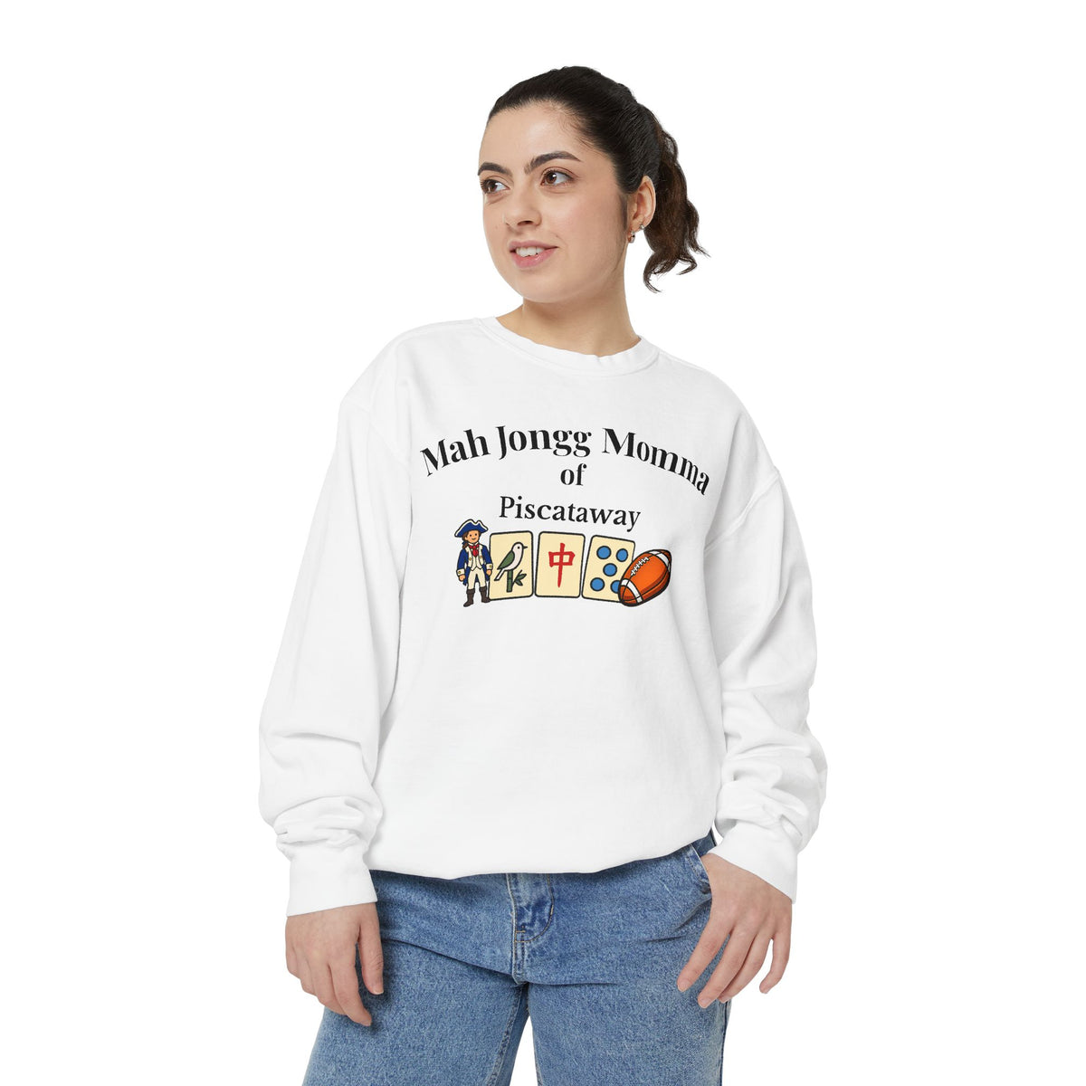 Mah Jongg Piscataway of Baltimore Crewneck Sweatshirt - Mahjong Tournament Sweatshirt