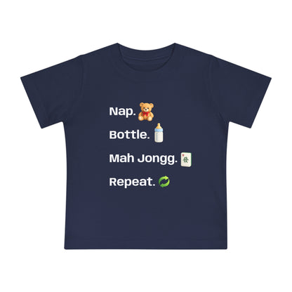 Nap Bottle Mah Jongg Repeat T-Shirt - Cute Mahjong Infant Tee