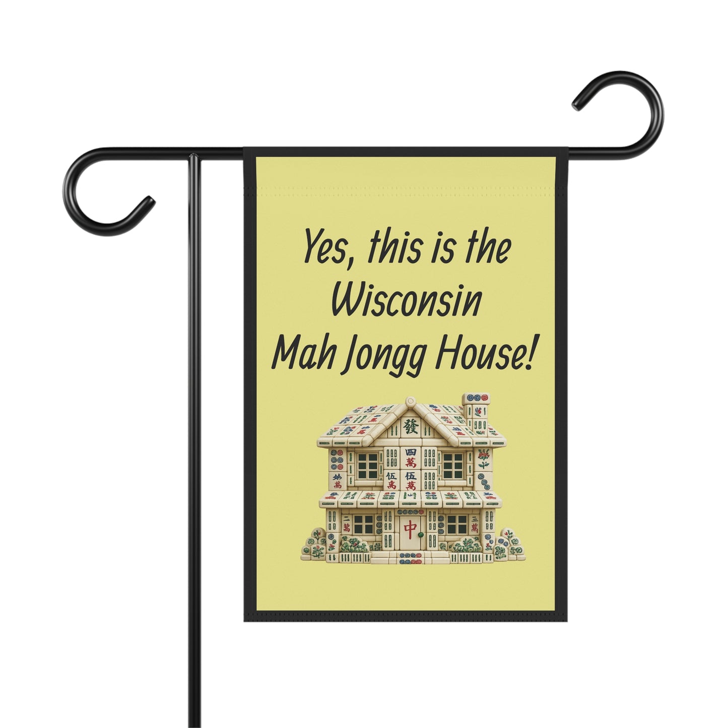 Mah Jongg:"Yes, This Is the Wisconsin Mah Jongg House!" Yellow Mah Jongg Flag
