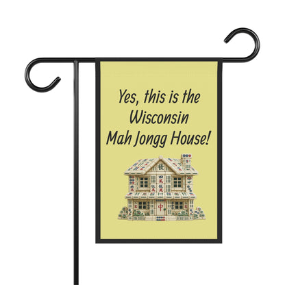 Mah Jongg:"Yes, This Is the Wisconsin Mah Jongg House!" Yellow Mah Jongg Flag