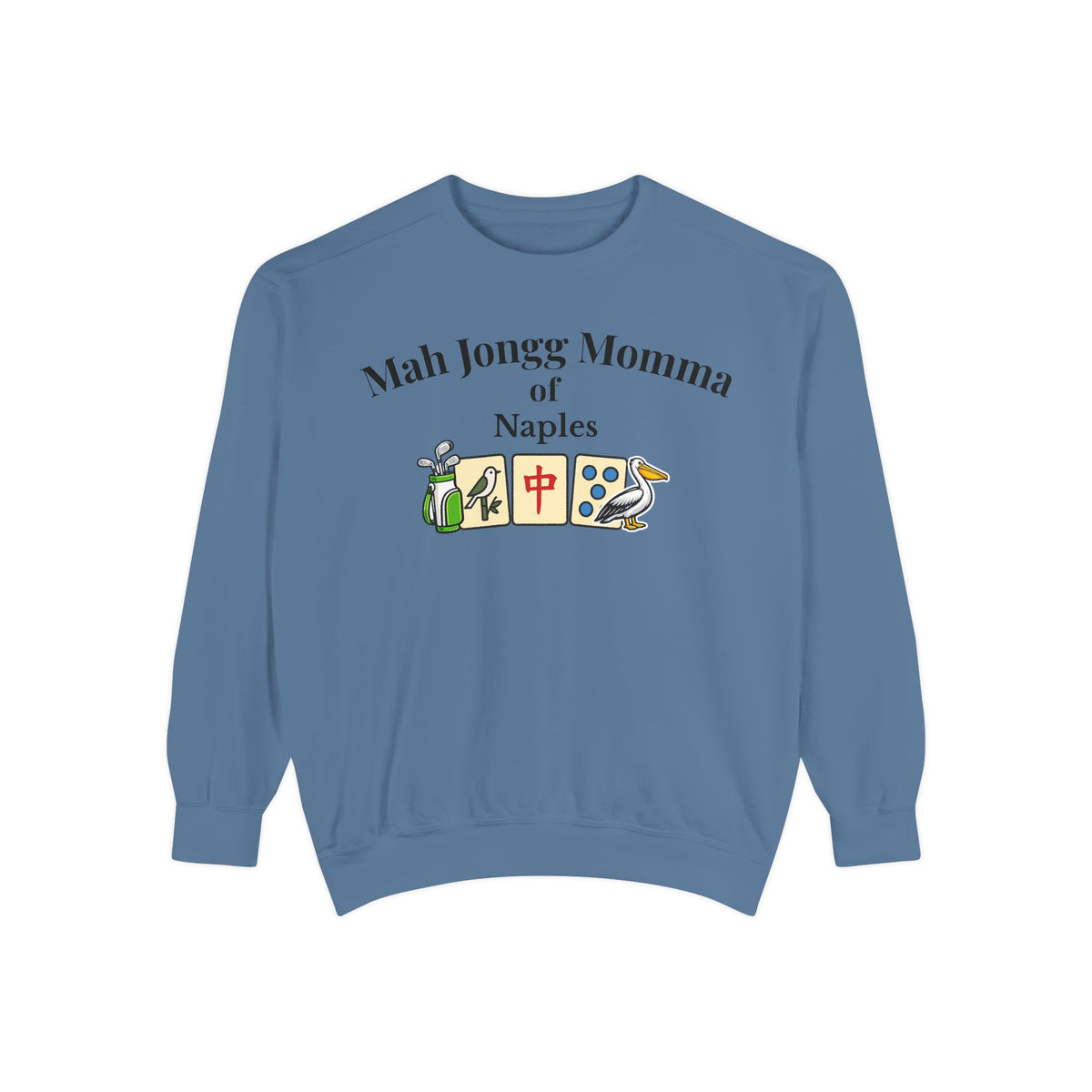 Mah Jongg Momma of Naples Crewneck Sweatshirt - Mahjong Tournament Sweatshirt