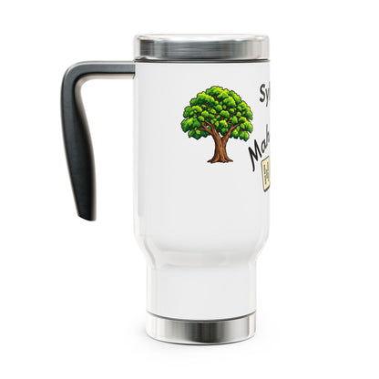 Sylvania Mah Jongg travel mug | 14oz stainless steel travel mug with handle