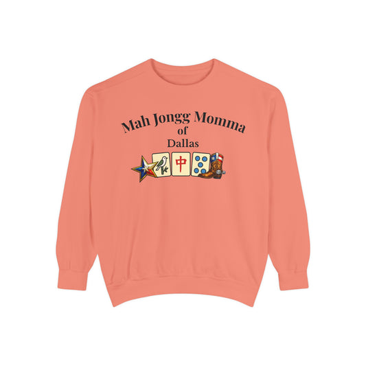 Mah Jongg Momma of Dallas Crewneck Sweatshirt - Mahjong Tournament Sweatshirt