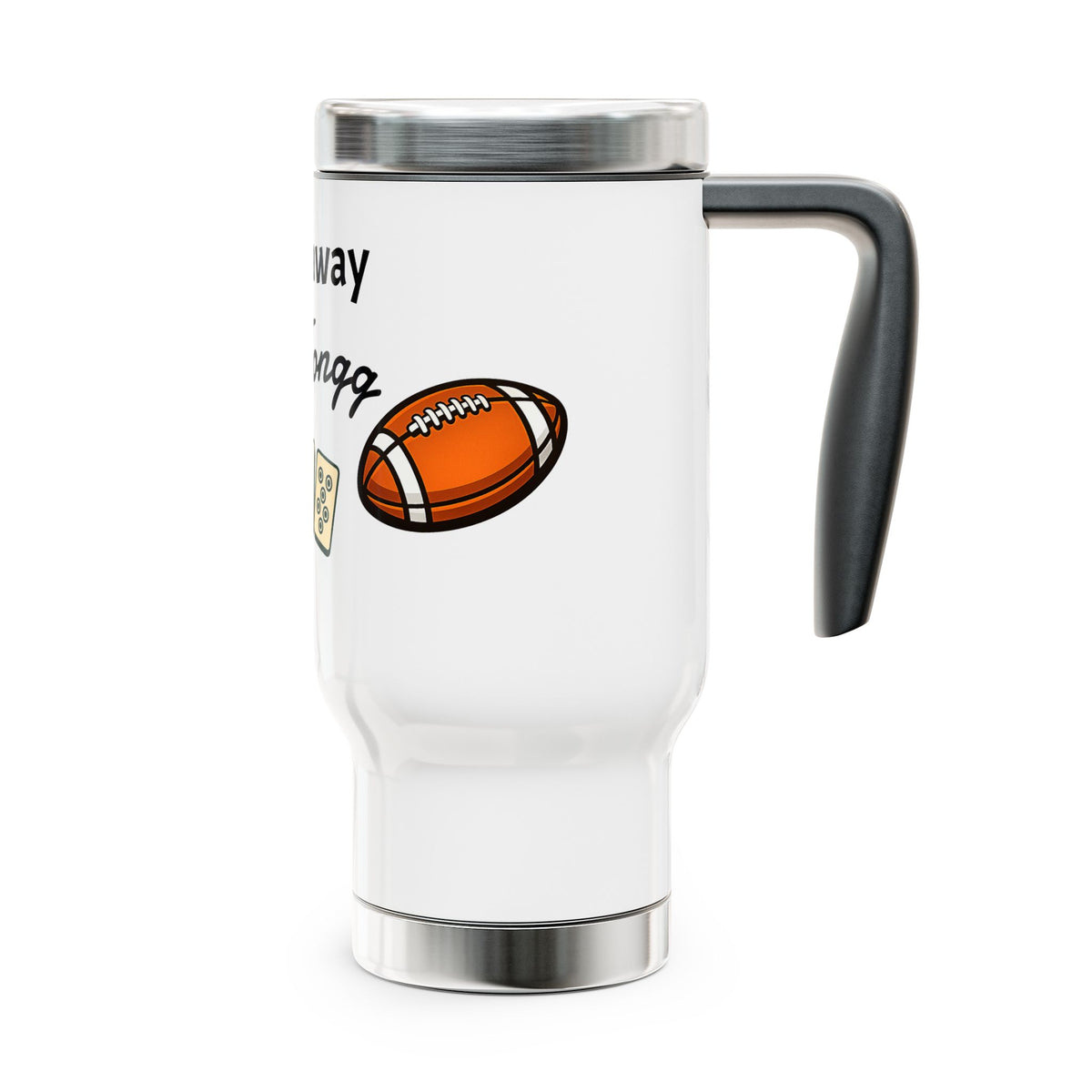 Piscataway Mah Jongg travel mug | 14oz stainless steel travel mug with handle