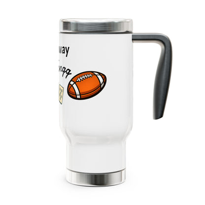 Piscataway Mah Jongg travel mug | 14oz stainless steel travel mug with handle