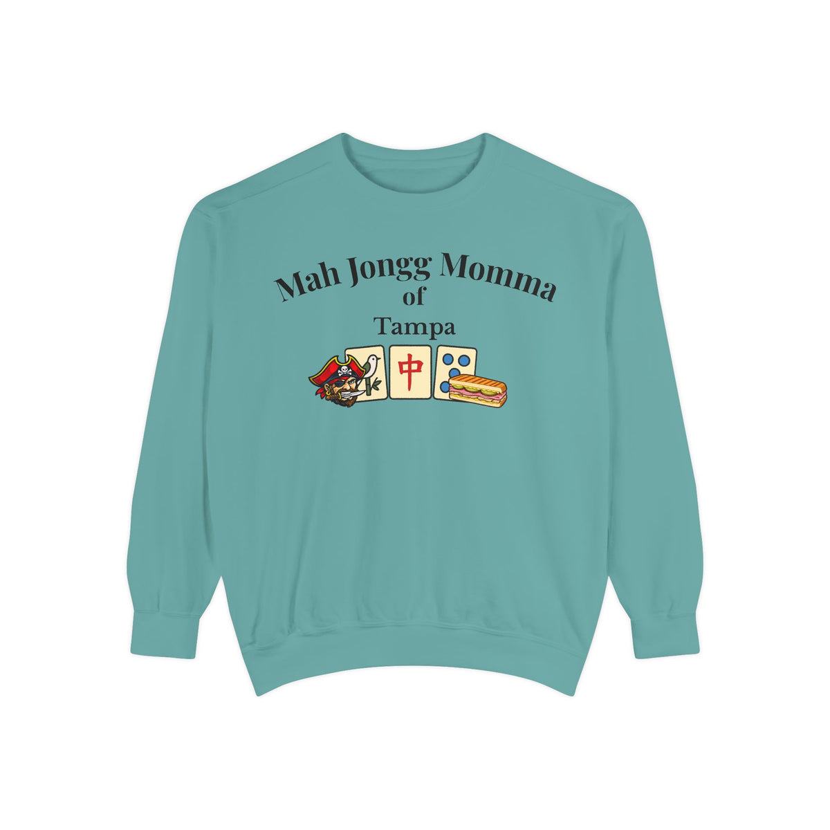 Mah Jongg Momma of Tampa Crewneck Sweatshirt - Mahjong Tournament Sweatshirt