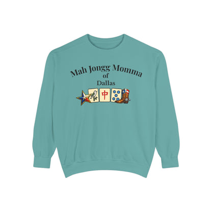 Mah Jongg Momma of Dallas Crewneck Sweatshirt - Mahjong Tournament Sweatshirt