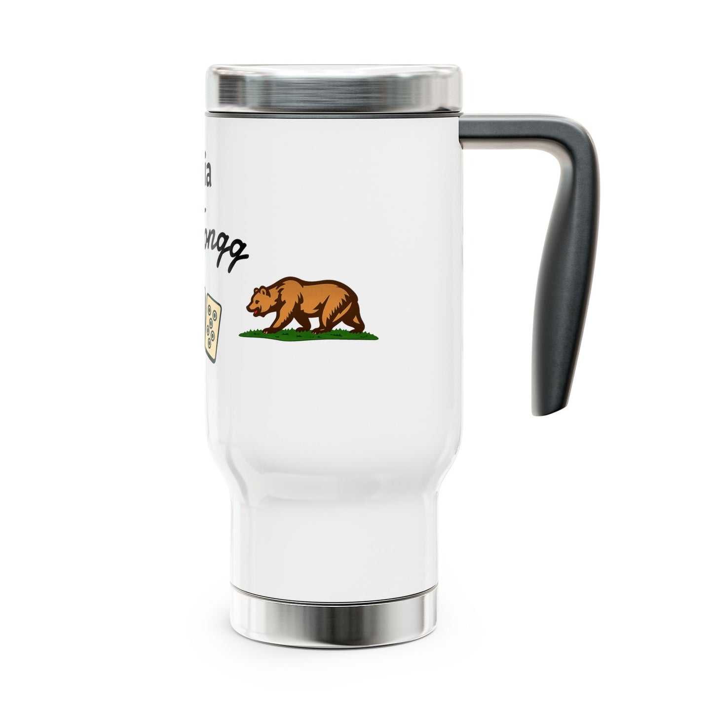 California Mah Jongg travel mug | 14oz stainless steel travel mug with handle