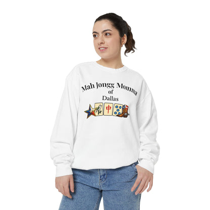 Mah Jongg Momma of Dallas Crewneck Sweatshirt - Mahjong Tournament Sweatshirt