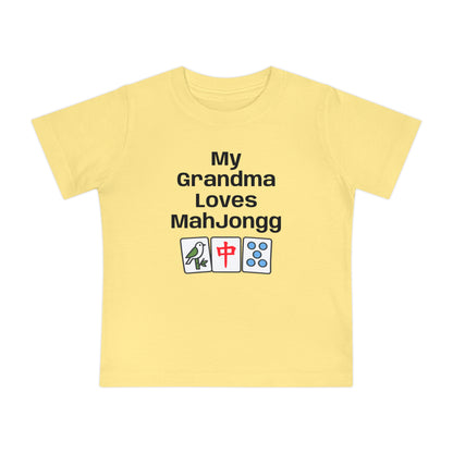My Grandma Loves Mah Jongg Baby T-Shirt - Cute Mahjong Infant Tee