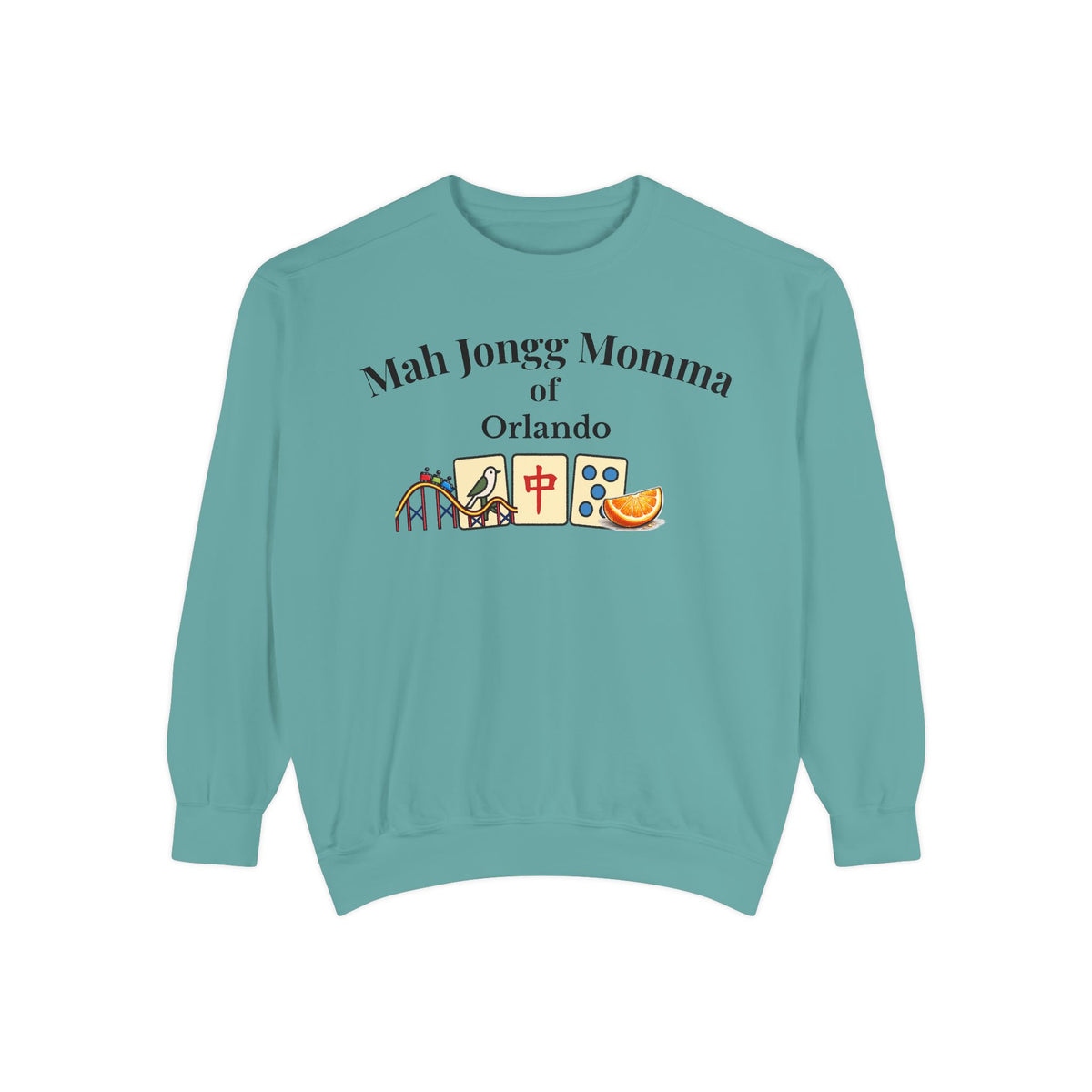 Mah Jongg Momma of Orlando Crewneck Sweatshirt - Mahjong Tournament Sweatshirt