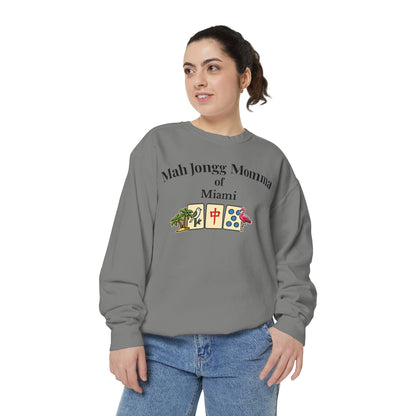 Mah Jongg Momma of Miami Crewneck Sweatshirt - Mahjong Tournament Sweatshirt