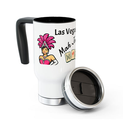 Las Vegas Mah Jongg travel mug | 14oz stainless steel travel mug with handle