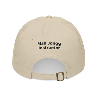 MahJongg Teacher - Mah Jongg Embroidered Organic Cotton Baseball Cap Game Day Eco-Friendly Headwear