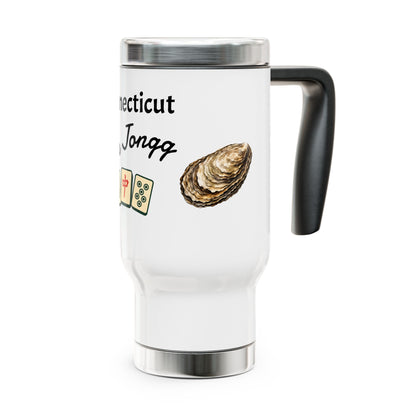 Connecticut Mah Jongg travel mug | 14oz stainless steel travel mug with handle