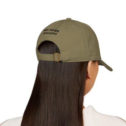 MahJongg Teacher - Mah Jongg Embroidered Organic Cotton Baseball Cap Game Day Eco-Friendly Headwear