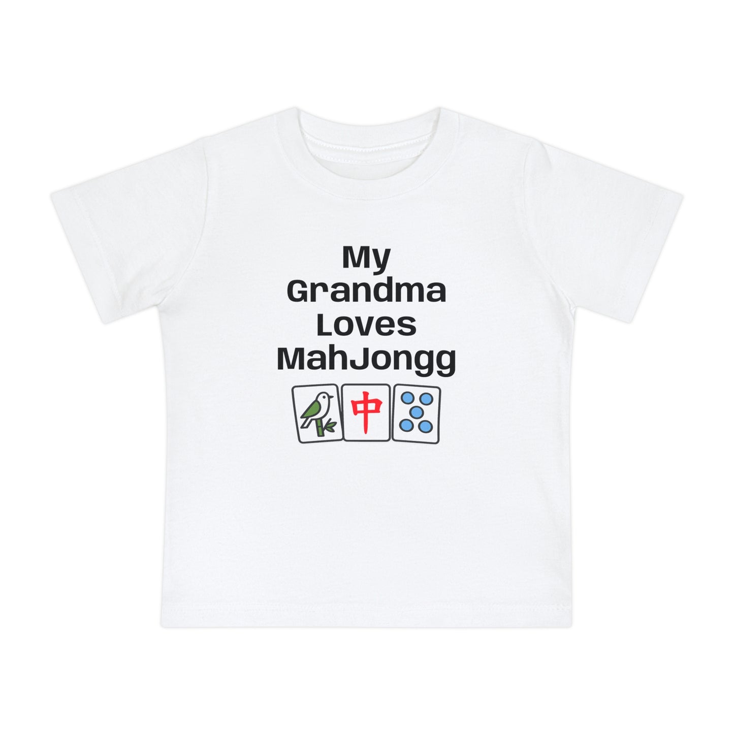 My Grandma Loves Mah Jongg Baby T-Shirt - Cute Mahjong Infant Tee