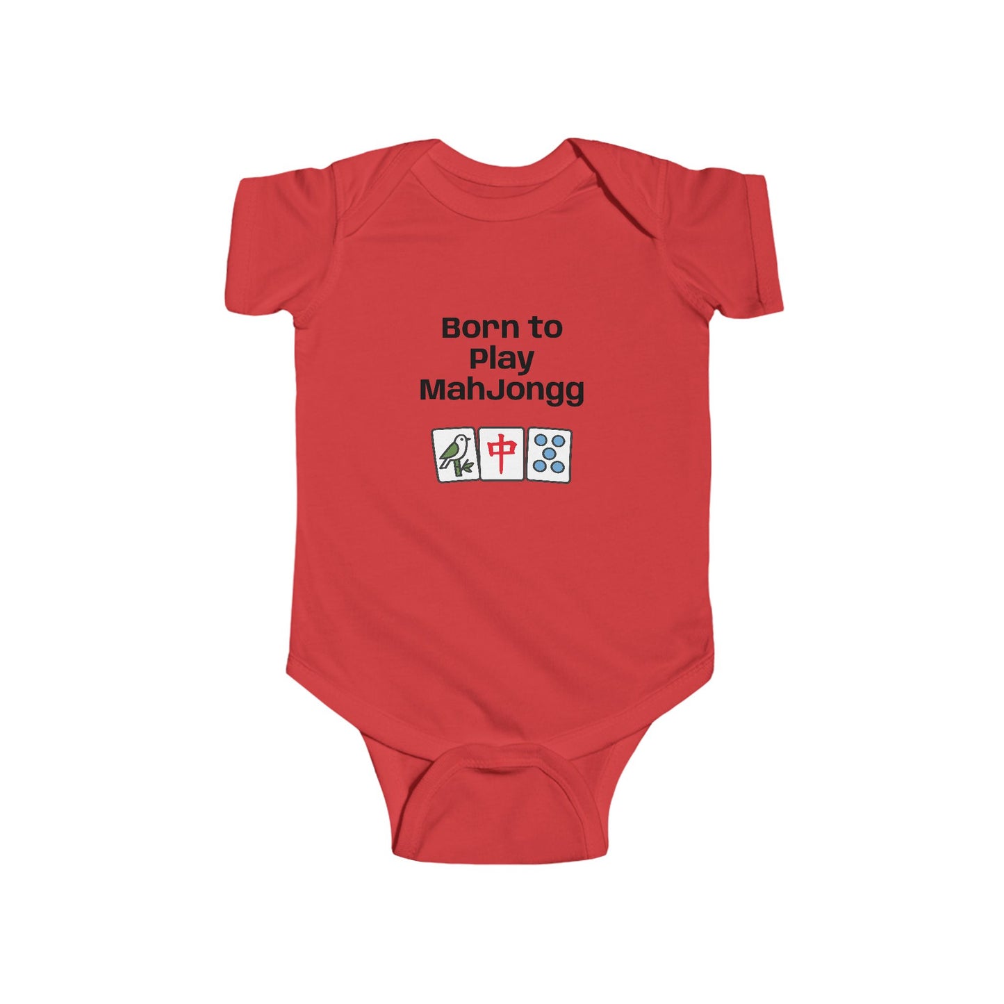 Born to Play Mah Jongg Infant Onies | Baby Mah Jongg Clothing - For Game Day or Family Outing