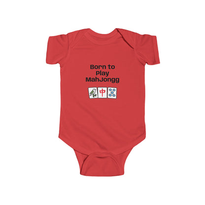 Born to Play Mah Jongg Infant Onies | Baby Mah Jongg Clothing - For Game Day or Family Outing