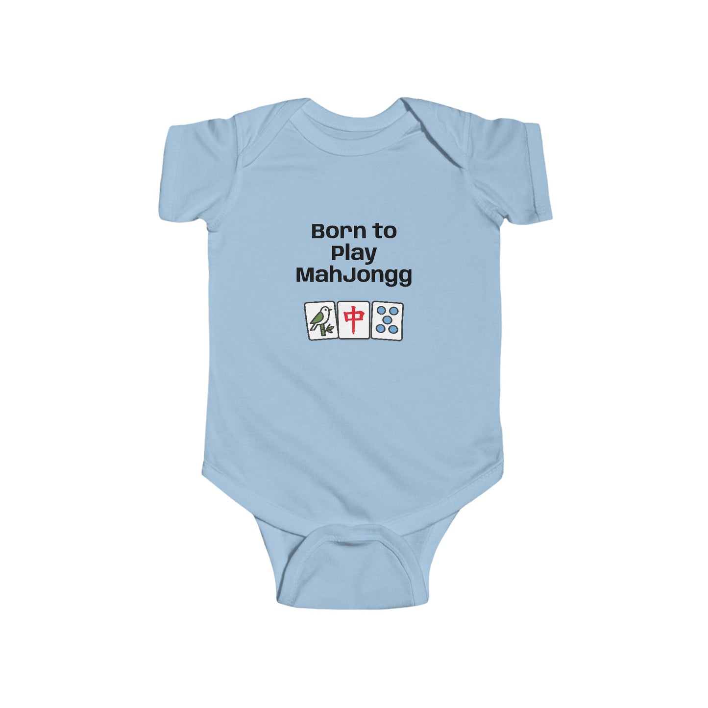 Born to Play Mah Jongg Infant Onies | Baby Mah Jongg Clothing - For Game Day or Family Outing