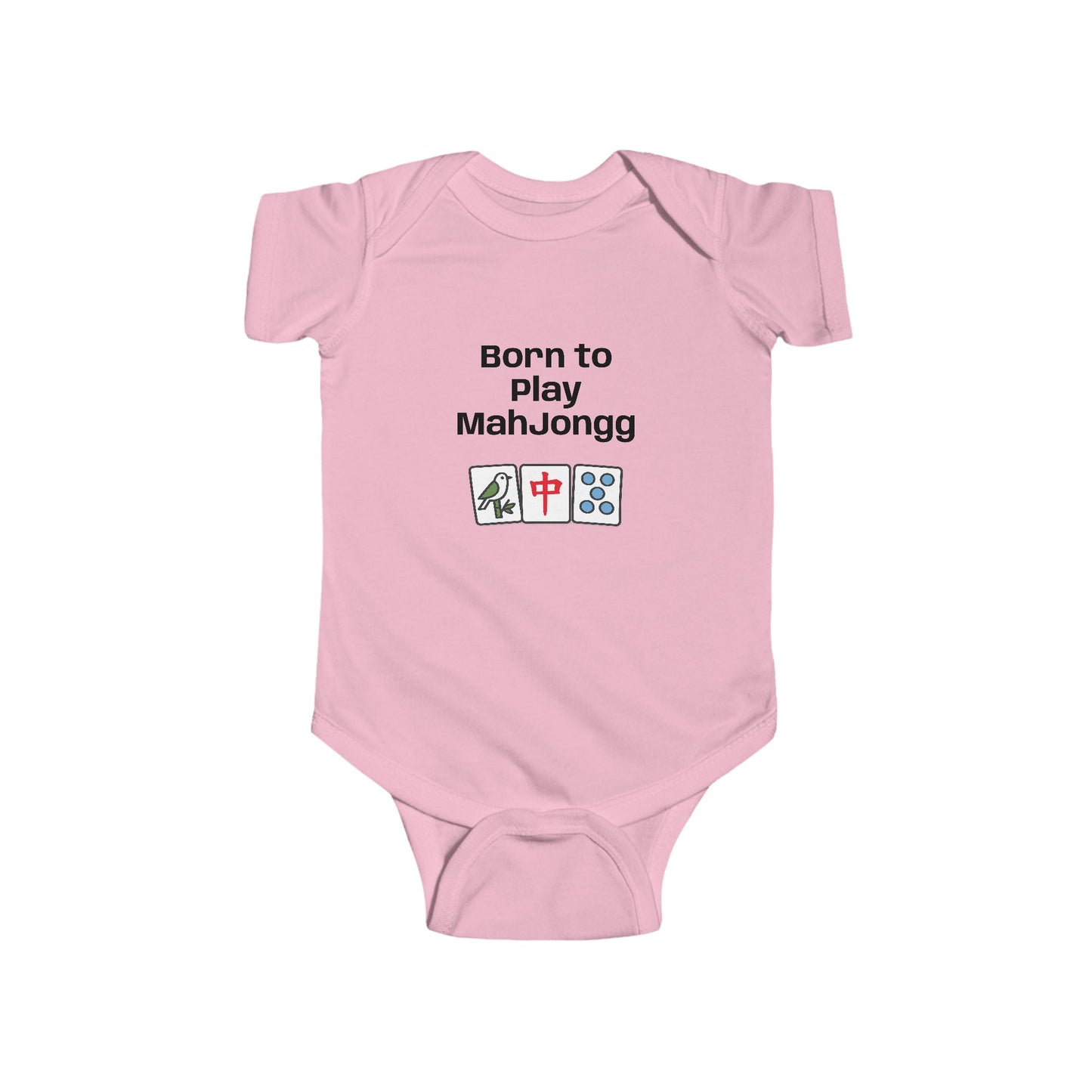 Born to Play Mah Jongg Infant Onies | Baby Mah Jongg Clothing - For Game Day or Family Outing