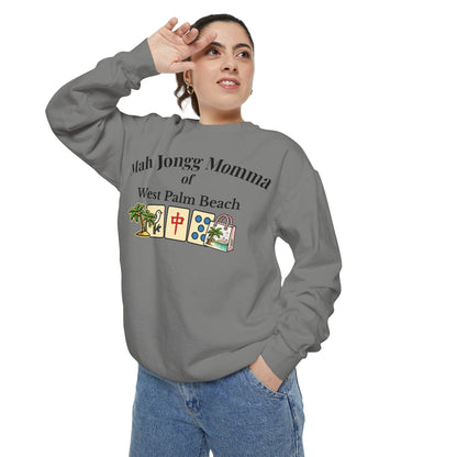 Mah Jongg Momma of West Palm Beach Crewneck Sweatshirt - Mahjong Tournament Sweatshirt