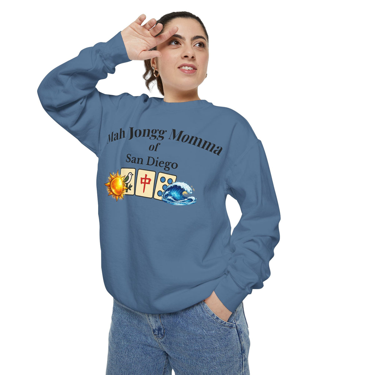 Mah Jongg Momma of San Diego Crewneck Sweatshirt - Mahjong Tournament Sweatshirt