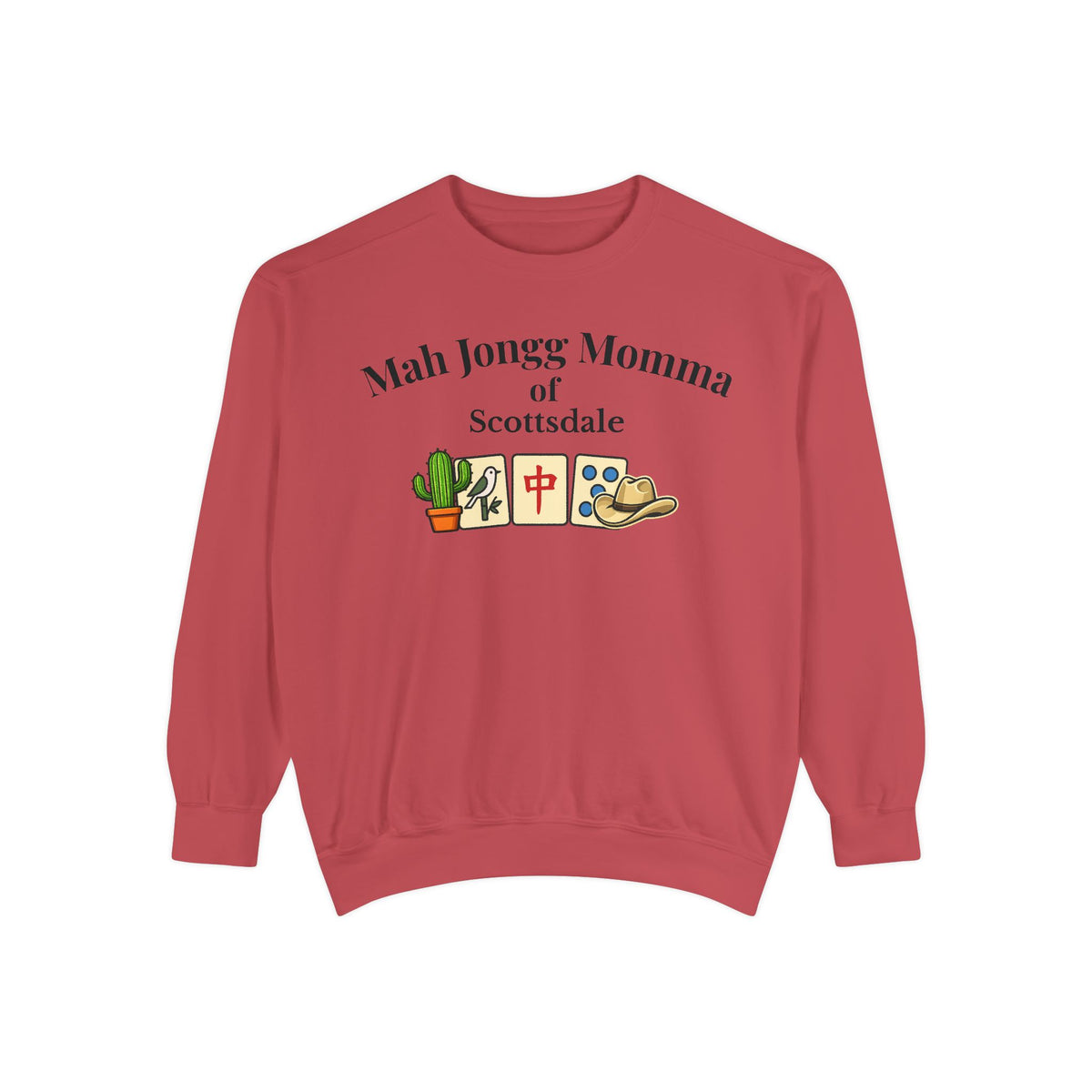 Mah Jongg Momma of Scottsdale Crewneck Sweatshirt - Mahjong Tournament Sweatshirt