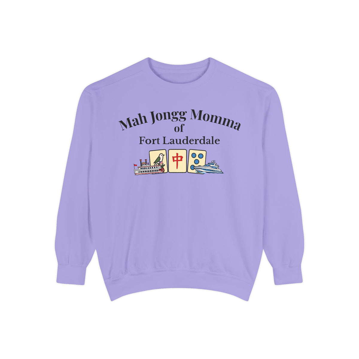 Mah Jongg Momma of Fort Lauderdale Crewneck Sweatshirt - Mahjong Tournament Sweatshirt