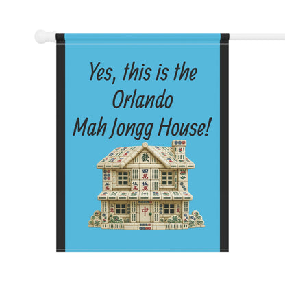 Mah Jongg :"Yes, This Is the Orlando Mah Jongg House!" Blue Mah Jongg Flag