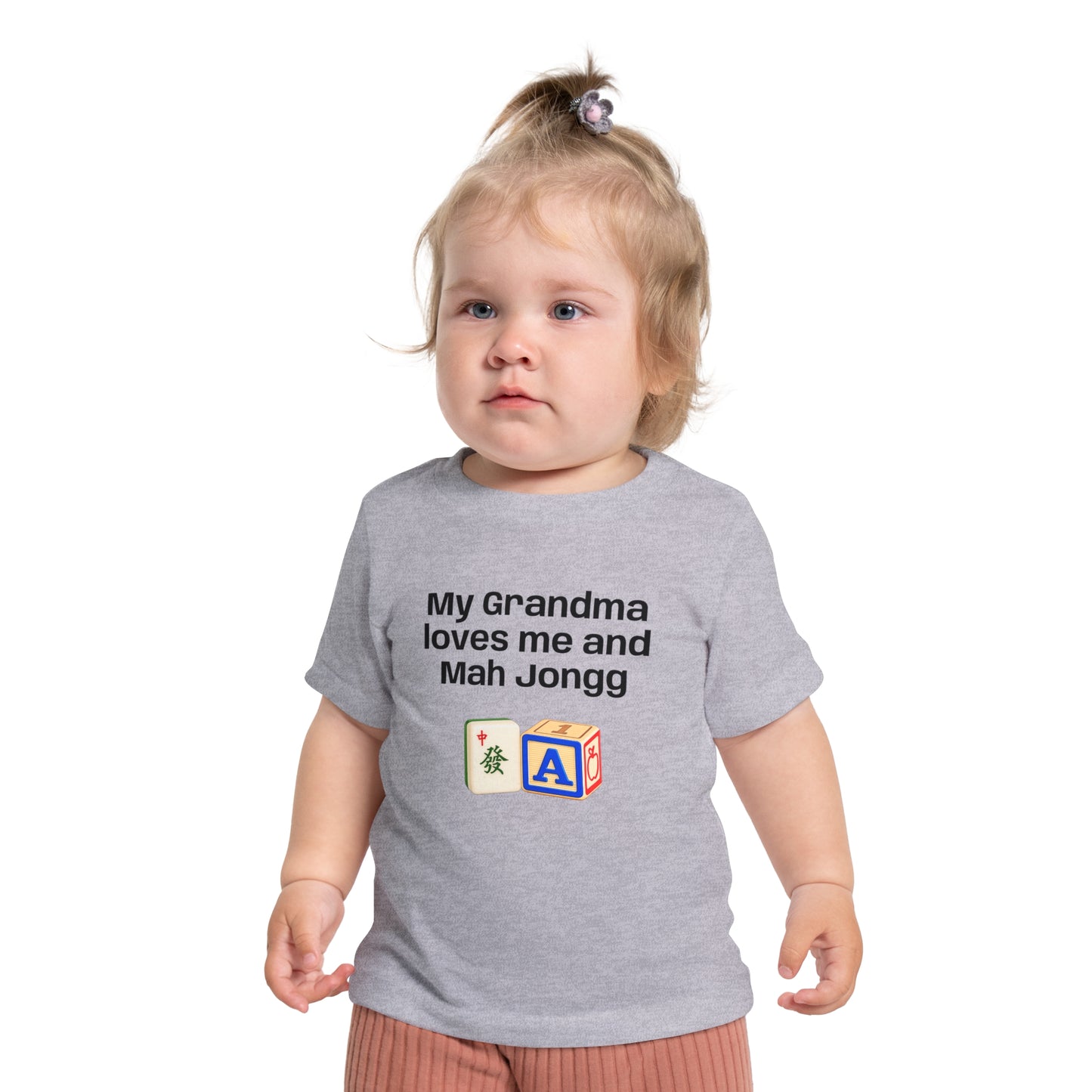 My Grandma Loves Me and Mah Jongg T-Shirt - Cute Mahjong Infant Tee
