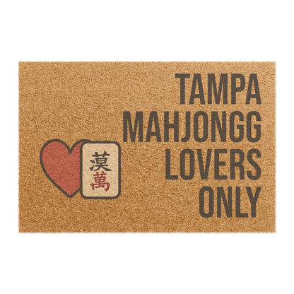 Tampa Mahjongg Lovers Only Doormat | Customized City, State or Hometown Option - Perfect for Mah Jongg Game Night